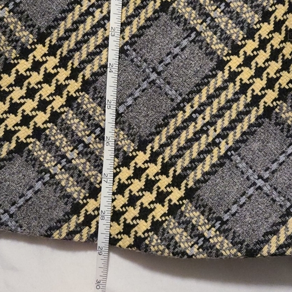 FREE PEOPLE Wool Blend Plaid Pea coat Gray Coat - Picture 7 of 9